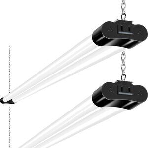 2 Pack 4FT Linkable LED Shop Light for Garage, 4400lm, 4FT 42W, 5000K Daylight L